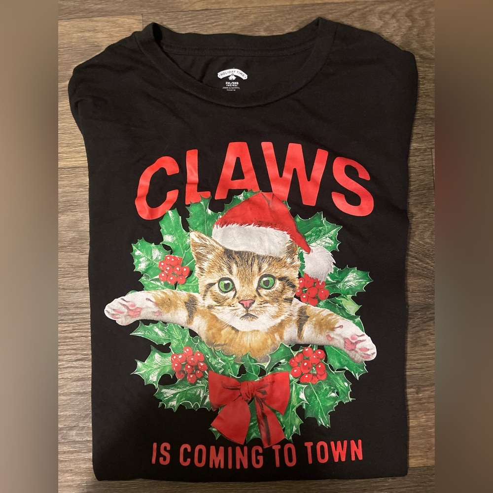 Holiday Time Graphic Christmas Cat T-Shirt Size 2X Unisex GUC!
SALE 4/$10 - Picture 3 of 4